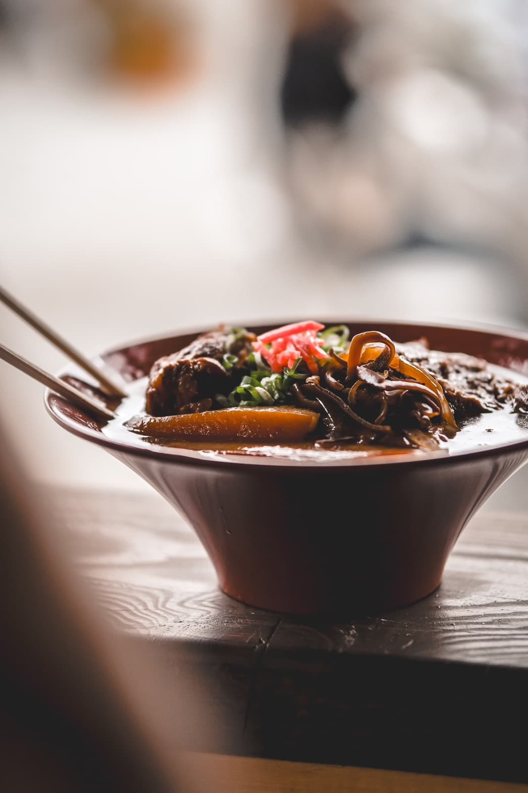 A bowl of Okinawa soba